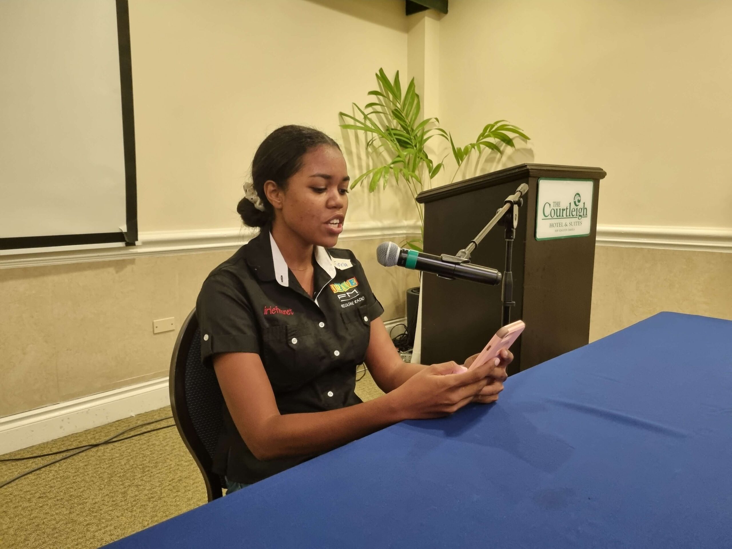 3. Fiona Daniels of Irie FM BReTCAT marine forecast media training, April 2023